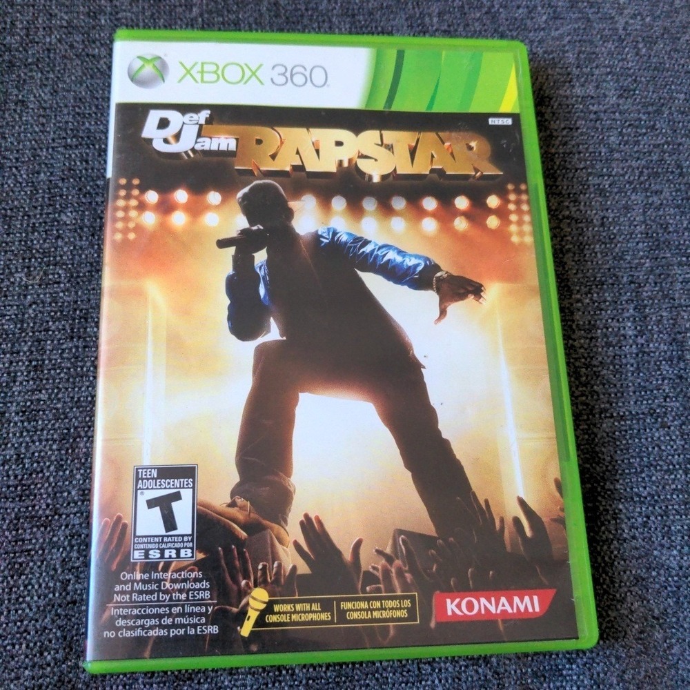 Xbox 360 Def Jam Rapstar Music Rhythm Game Hip Hop Karaoke Video Game